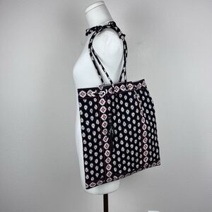 Vera Bradley Tote Bag Womens One Size Drawstring Paisley Cotton Boho Cottage